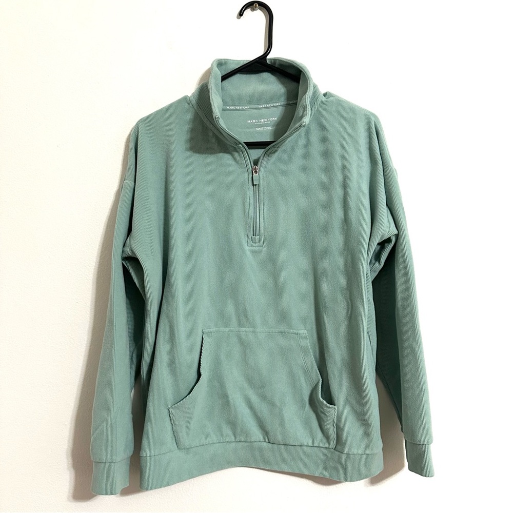 Women's Marc New York Ribbed Quarter Zip Sweater